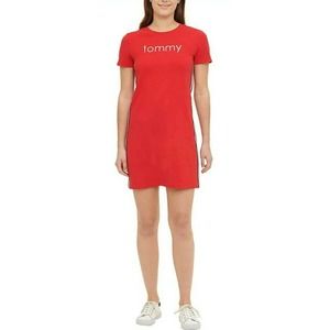 Tommy Hilfiger Womens Jersey T Shirt Dress Red Size Large